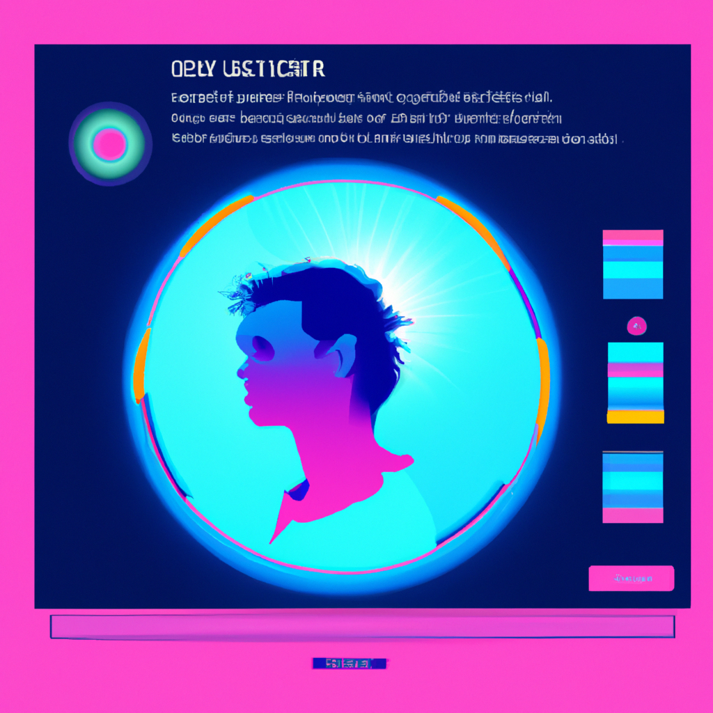 Player avatar - neon silhouette